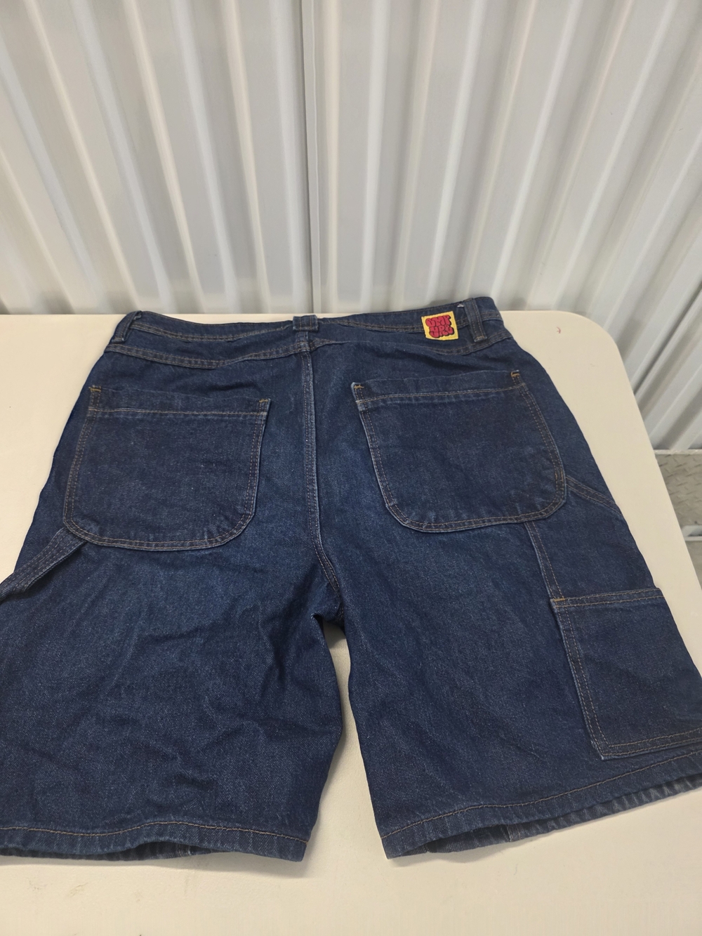 Empyre Denim Carpenter Shorts Dark Wash Jorts Y2K Skater Style Pockets Men's Siz - Picture 6 of 8